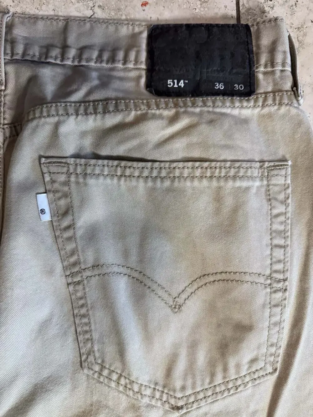 Levi's 514 Straight Fit Khaki Jeans, Size 36x30